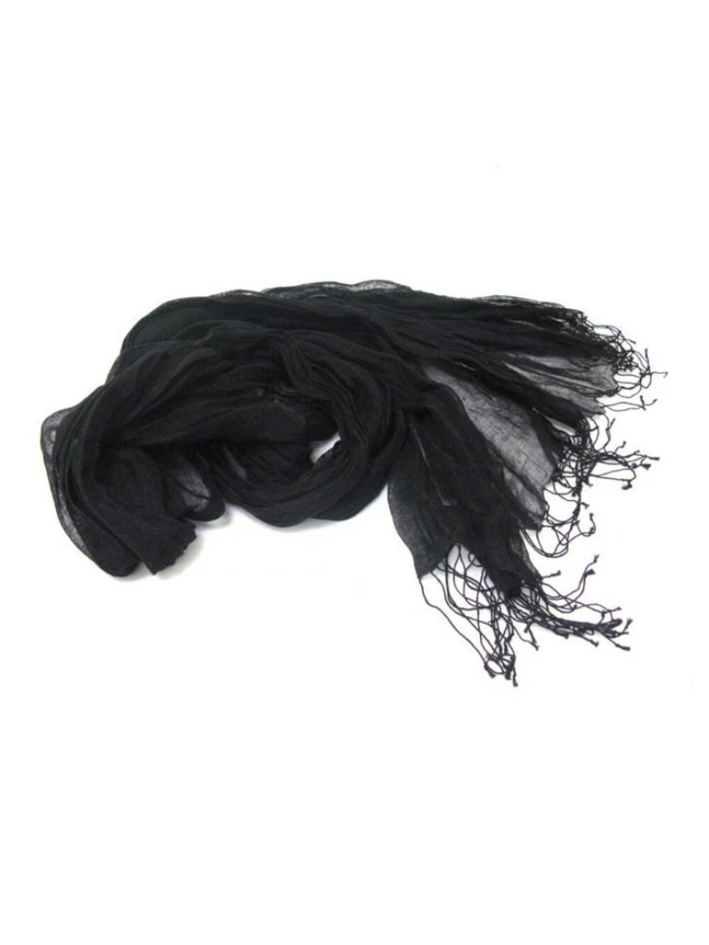 Zara Black Men's Fringed Scarf